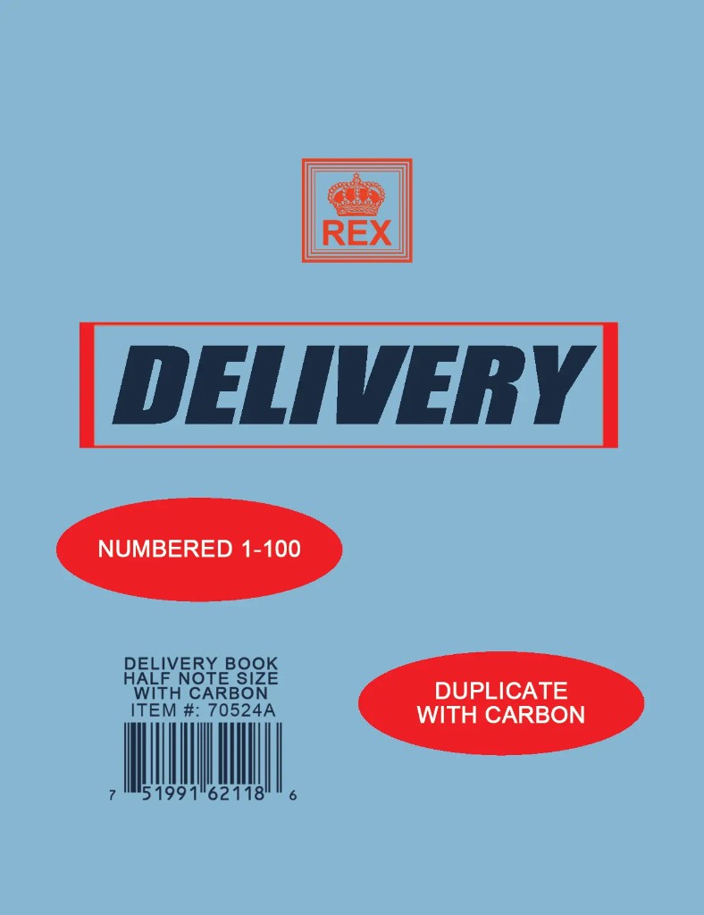 Delivery Book — ½ Note Size — With Carbon