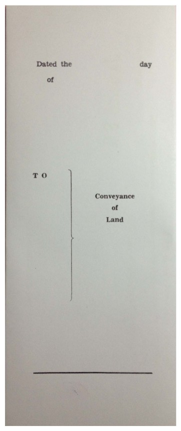Title Forms (Conveyance of Land) — Title Form